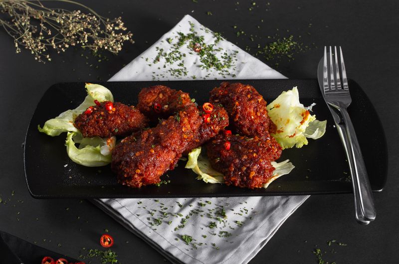 Ghost Pepper wings with extreme heat sauce