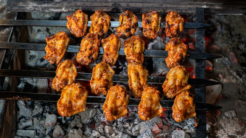 Honey garlic glazed wings for catering events